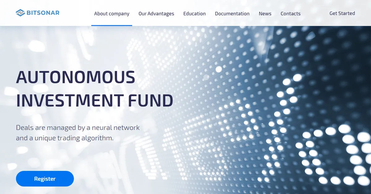 Так выглядел сайт bitsonar.com в июне 2019 года. Копия из веб-архива web.archive.org.