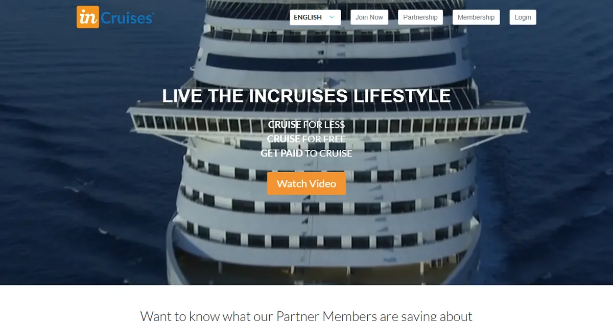 Так выглядел сайт incruises.com в январе 2019 года. Копия из веб-архива web.archive.org.